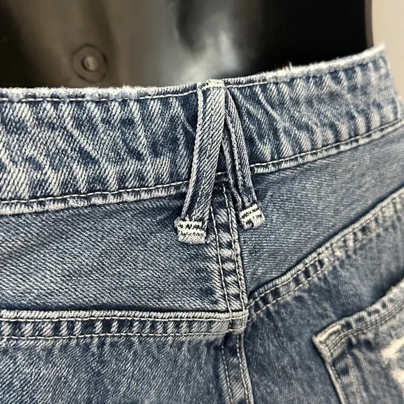 Good American Blue Distressed Jean Shorts 4/27